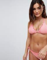 Thumbnail for your product : ASOS DESIGN FULLER BUST Mix and Match Crochet Soft Triangle Bikini Top DD-F