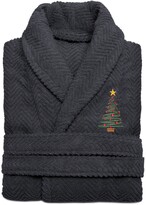 Thumbnail for your product : Linum Home X-Mas Tree Herringbone Weave Embroidered Bathrobe Bedding