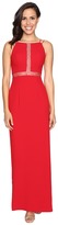 Thumbnail for your product : Aidan Mattox Long Crepe Column Gown with Illusion Detail