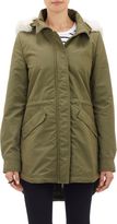 Thumbnail for your product : Barneys New York Tech Canvas Hooded Anorak-Green