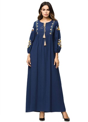 MEYINI Women Kaftan Dress Dubai Islamic Abaya Elegant Muslim Turkish Robes Gown Maxi Dresses