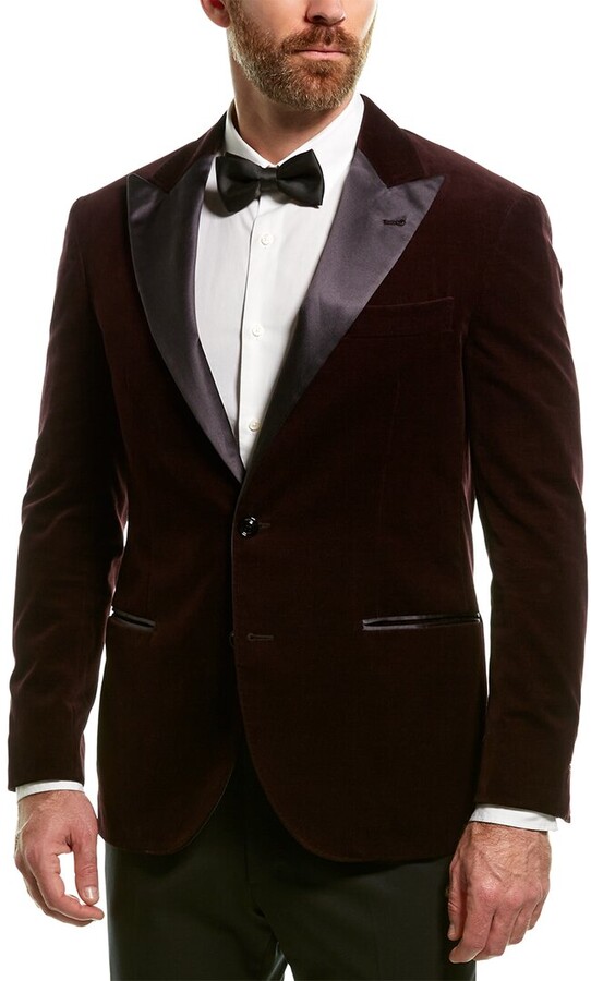 red velour suit jacket