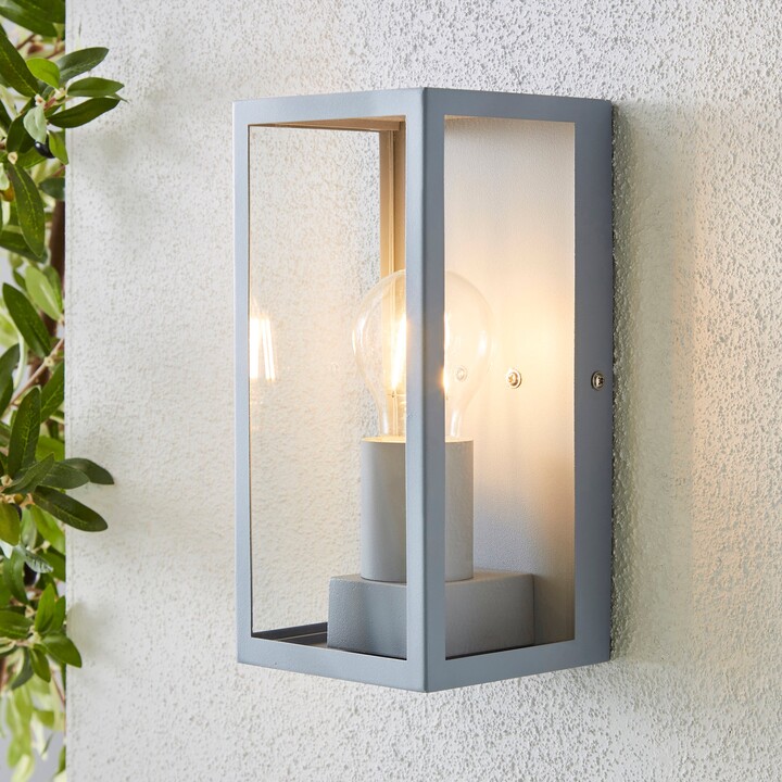 Dunelm London Grey Industrial Outdoor Wall Light Grey ShopStyle