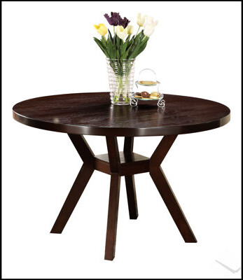 Red Barrel Studio Drake Espresso Finish Dining Table with Spacious Surface and Durable Construction for Elegant and Practical Dining