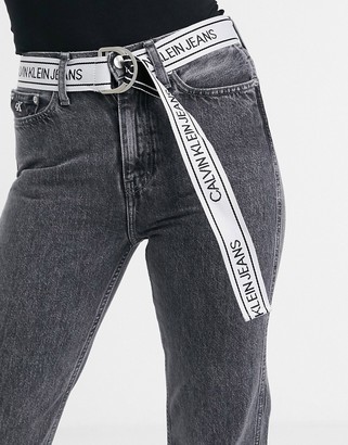 Calvin Klein Jeans high rise straight leg jeans in grey