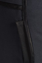 Thumbnail for your product : Vince Satin-trimmed stretch-wool straight-leg pants