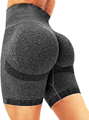 CFR Honeycomb Shorts with Pockets Scrunch/Ruched Butt Shorts High Waist Running Cycling Sports Shorts with Pockets Bum Lifting 