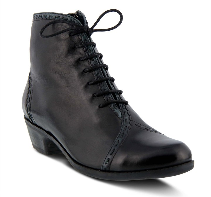 black and white two tone boots