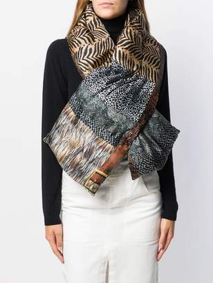 Pierre Louis Mascia quilted animal print scarf
