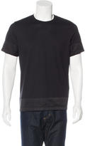 Thumbnail for your product : Kris Van Assche Silk-Trimmed Woven T-Shirt