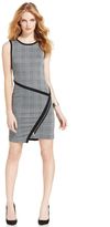 Thumbnail for your product : Spense Petite Sleeveless Plaid Asymmetrical Zipper Dress