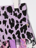 Thumbnail for your product : Versace Children Leopard-Print Patchwork Mini Skirt