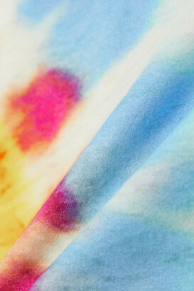 Eywasouls Malibu Juliette Tie-dyed Organic Cotton-jersey Mini Dress - Blue