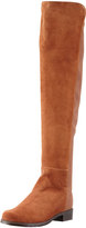 Thumbnail for your product : Stuart Weitzman 50/50 Suede Stretch-Back Knee Boot, Cuero