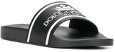 Thumbnail for your product : Dolce & Gabbana Crown Logo Embossed Slides