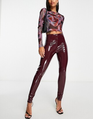 Vero Moda seamless leggings in burgundy - part of a set