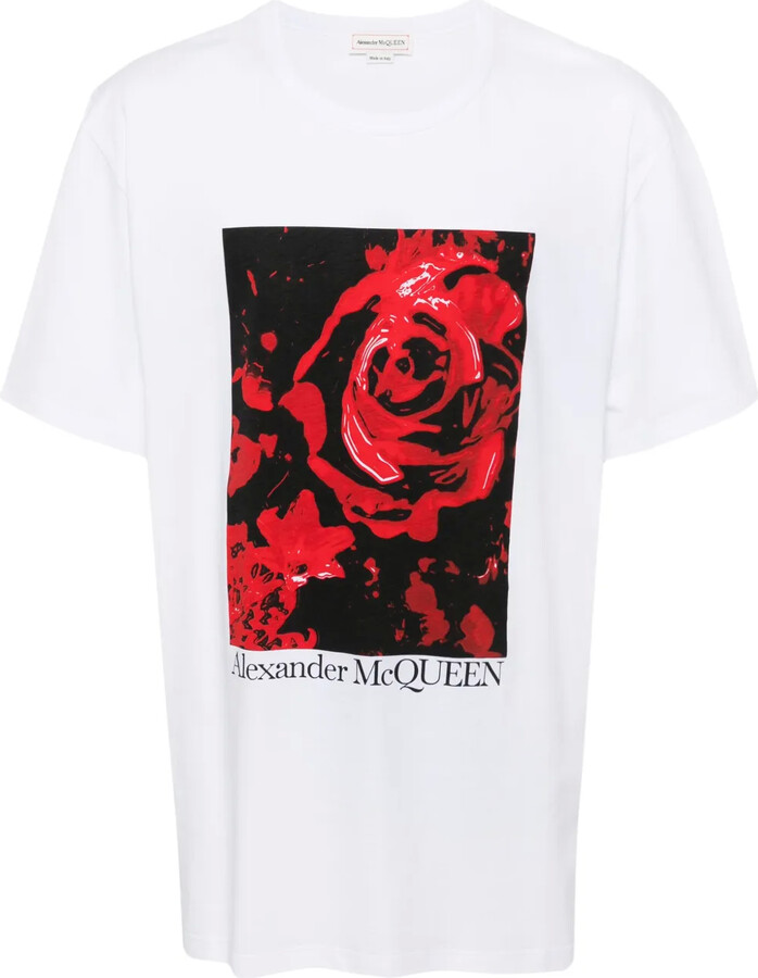 Alexander McQueen Wax Flower-print T-shirt