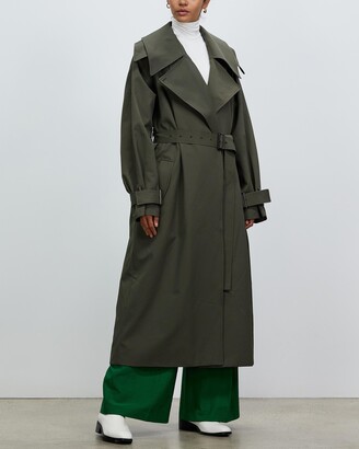 Camilla And Marc Women's Green Coats - Tomas Trench Coat - Size M/L at The Iconic