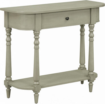 Narrow Console Table with Curved Corner