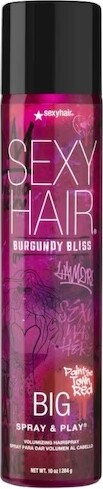 Sexy Hair Big Spray & Play Burgundy Bliss Volumizing Hairspray 10 oz Womens