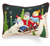 Thumbnail for your product : New World Arts 'Snowmen on Sleigh' Accent Pillow