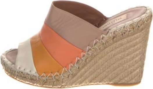 Valentino Leather Espadrilles Neutrals Platform Unfortunately due to restrictions this item may not be eligible for shipping in all areas.