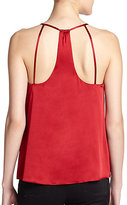 Thumbnail for your product : Alice + Olivia Double-Strap Silk-Blend Tank Top