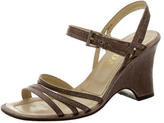 Thumbnail for your product : Prada Leather Ankle Strap Sandals