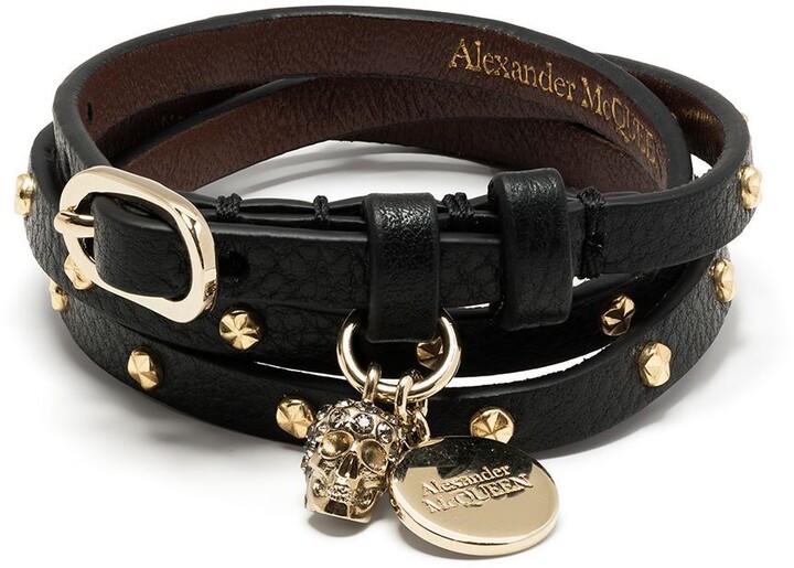 Alexander McQueen Skull Stud Wraparound Bracelet - ShopStyle