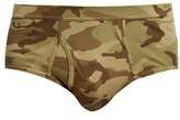 Thumbnail for your product : THE WHITE BRIEFS Camouflage Print Briefs - Mens - Green Multi
