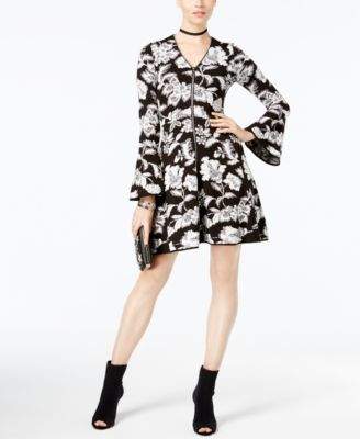 INC International Concepts Petite Printed Fit & Flare Dress, Created for Macy's