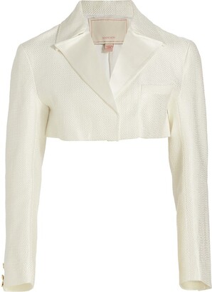 chanel white cropped shirt jacket