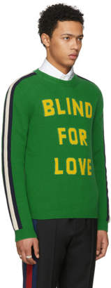 Gucci Green Blind For Love Kingsnake Sweater