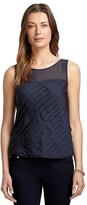 Thumbnail for your product : Brooks Brothers Sleeveless Silk Pleated Blouse