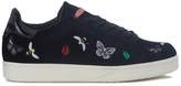 Thumbnail for your product : M.O.A. Master Of Arts Moa Bugs Black Velvet Sneakers With Embroidery
