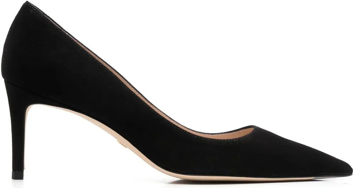 Stuart Weitzman Pointed 75mm Suede Pumps
