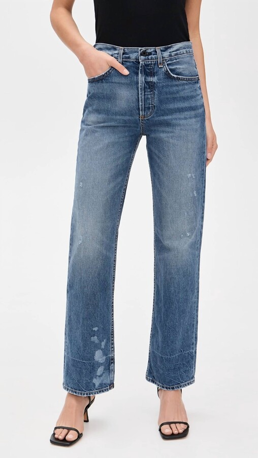 Askk Ny Rosebowl Straight Leg Jeans In Venice