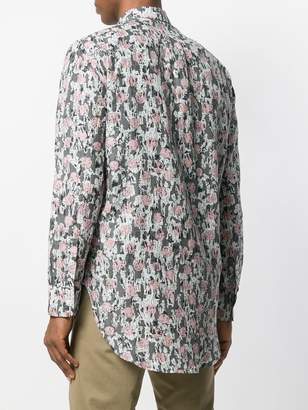 Burberry illustrated print button down shirt