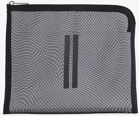Rick Owens Mens Black Travel Liquid Mesh Bag 1Size