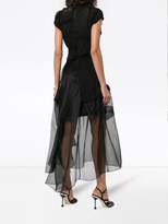 Thumbnail for your product : Preen by Thornton Bregazzi Frederica silk sheer asymmetric dress
