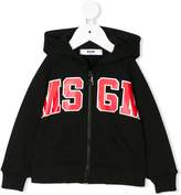 Thumbnail for your product : MSGM Kids logo zipped hoodie