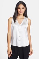 Thumbnail for your product : Eileen Fisher V-Neck Sleeveless Silk Shirt