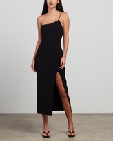Thumbnail for your product : Bec & Bridge Bec + Bridge - Women's Black Midi Dresses - Fleur Asymmetric Midi Dress - Size 6 at The Iconic