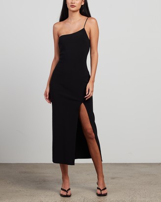 Bec & Bridge Bec + Bridge - Women's Black Midi Dresses - Fleur Asymmetric Midi Dress - Size 6 at The Iconic
