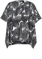 Thumbnail for your product : Diane von Furstenberg Vine Wave Grey Silk New Hanky Top