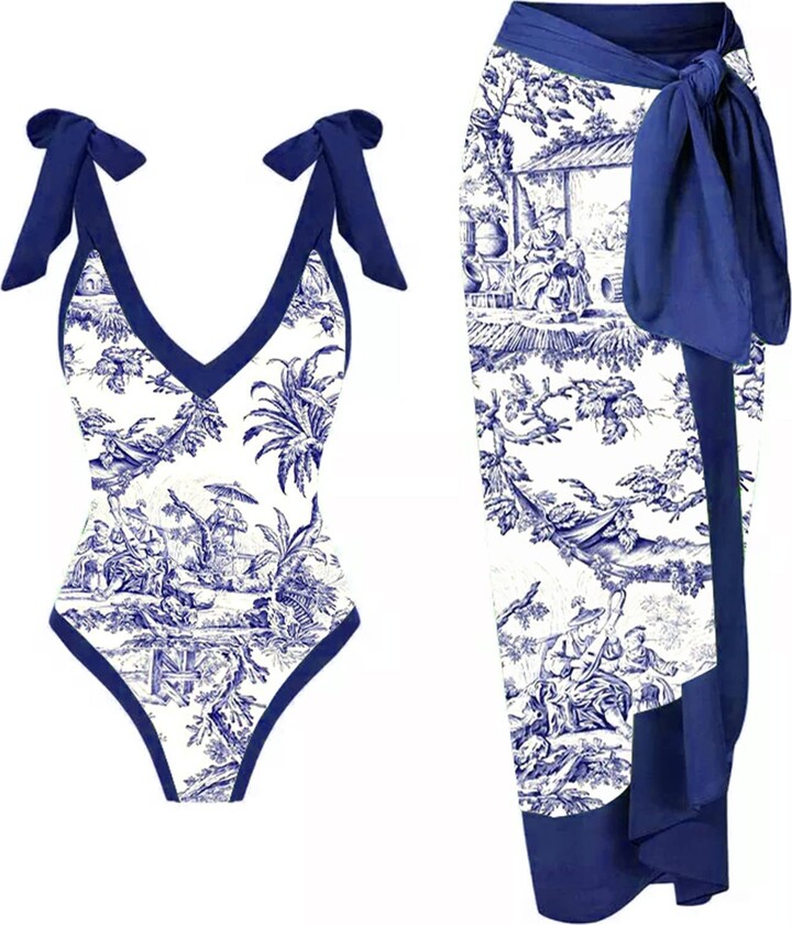 KOUZHAOA Large Cup Swimwear Lifeguard Bikini Set Covered Bathing Suits