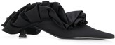Thumbnail for your product : MM6 MAISON MARGIELA Ruffle Low Heel Mules