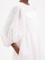 Thumbnail for your product : Cecilie Bahnsen Karmen Tie-back Floral-jacquard Cloqué Dress - Pink Print