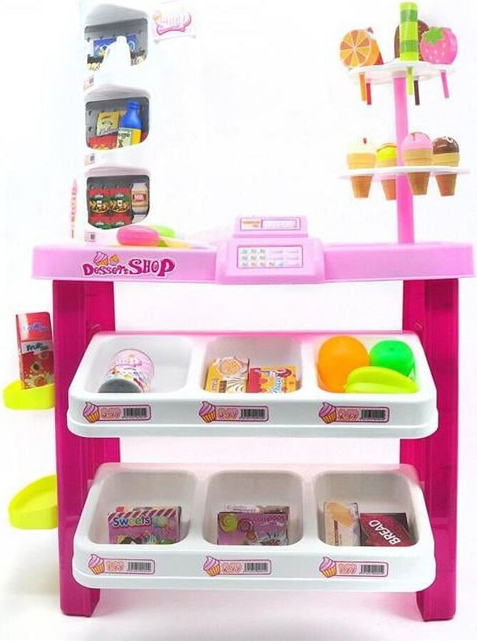 AZ Import PS819 Dessert Shop, Luxury Supermarket & Grocery Playset - 40 Piece