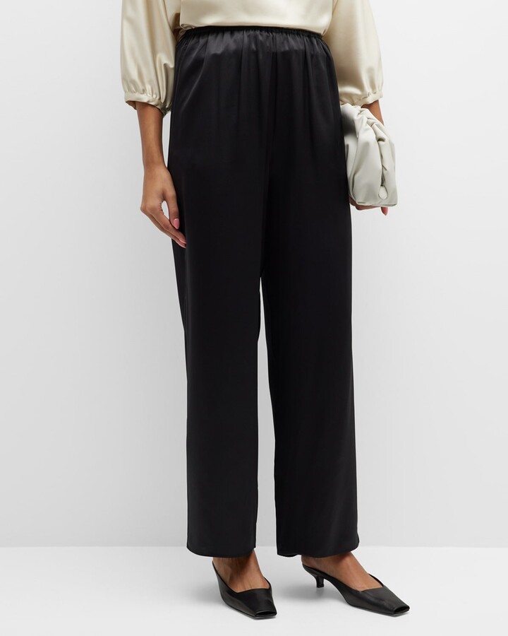 Totême WideLeg Silk Pajama Bottoms ShopStyle